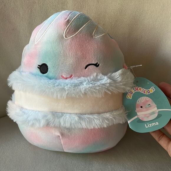 Squishmallows Lizma The French Macaron Food Squad Multicolor Size 9” Kellytoy - Picture 2 of 10